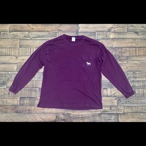 PINK Victoria Secret burgundy long sleeve shirt